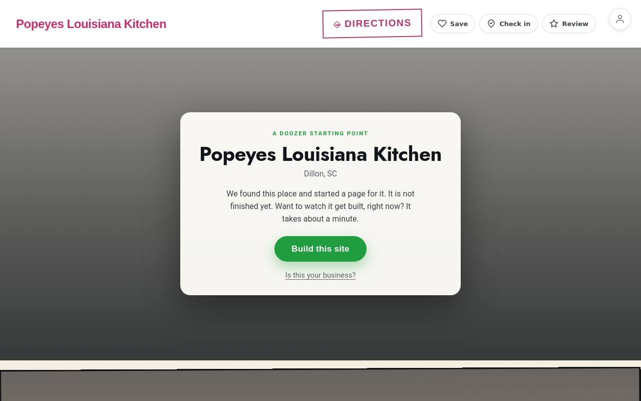 Preview of your live website