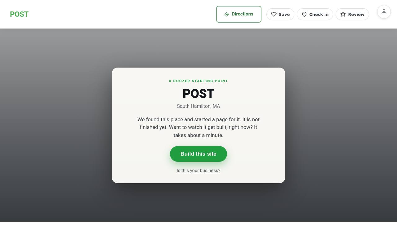 Preview of your live website