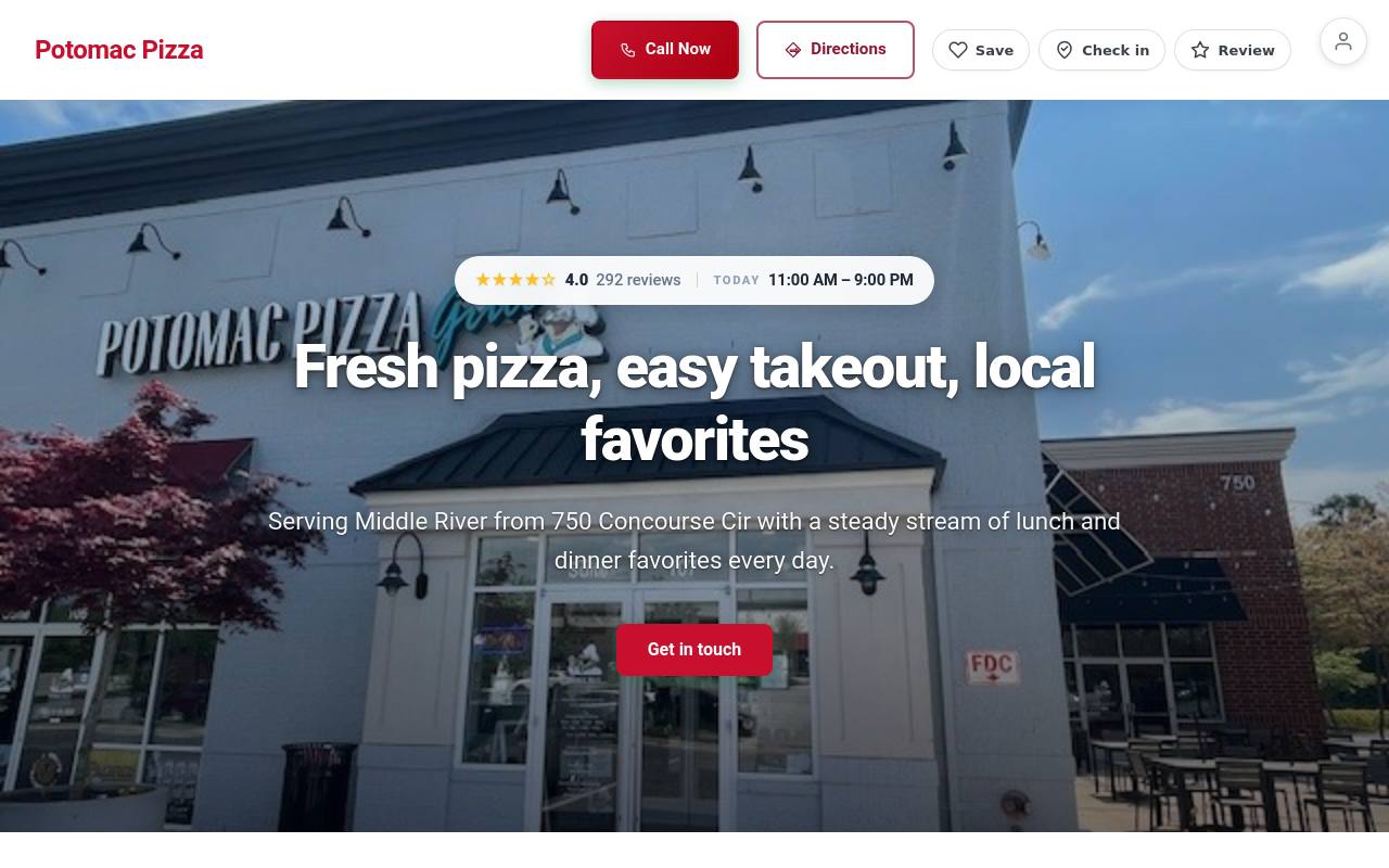 Preview of your live website