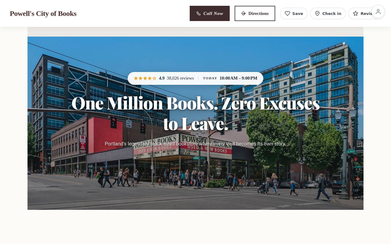 Preview of your live website
