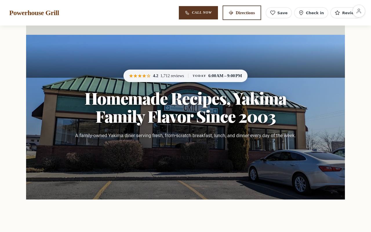 Preview of your live website