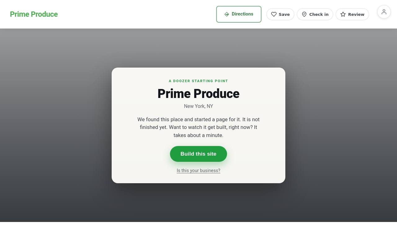 Preview of your live website