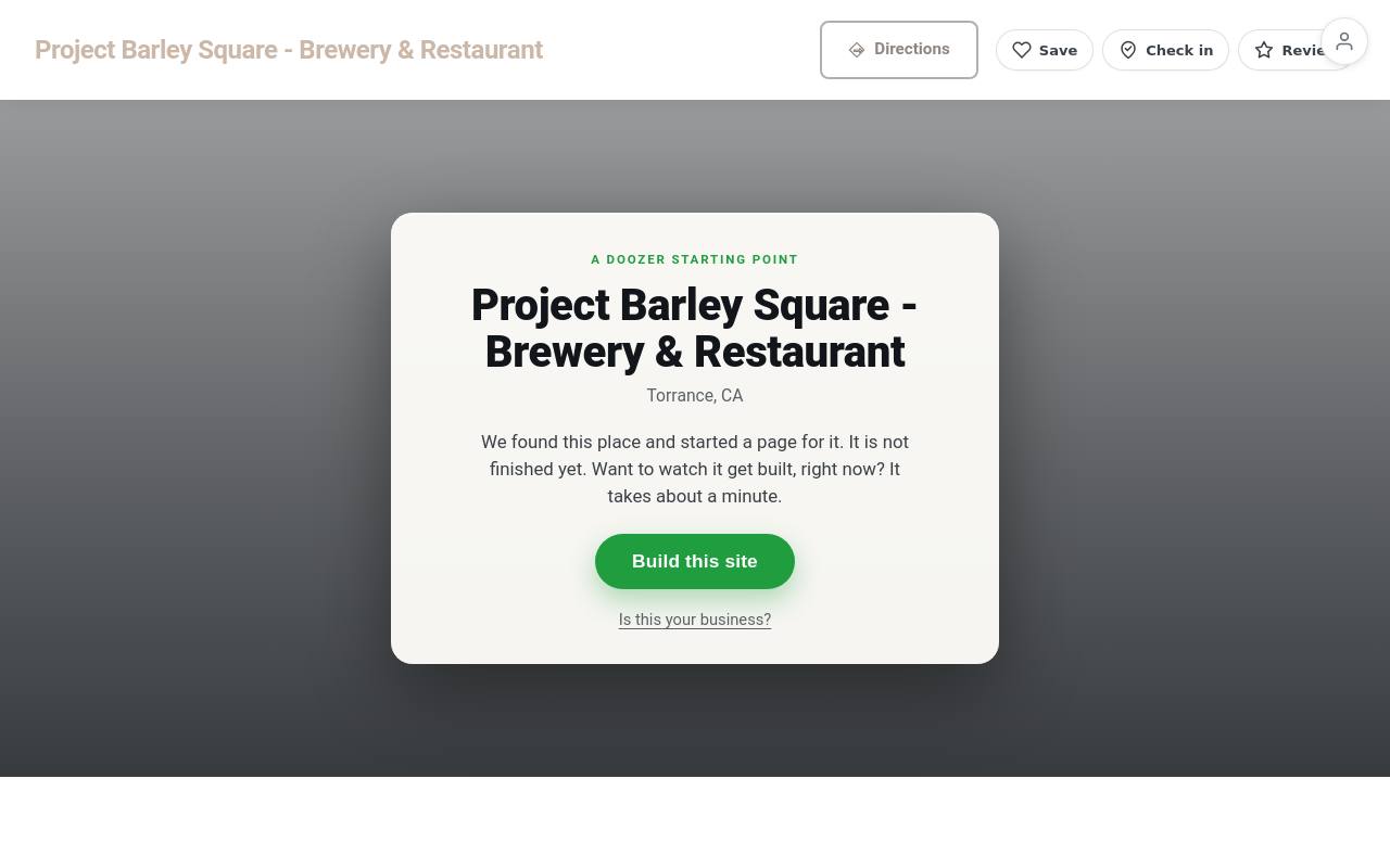 Preview of your live website