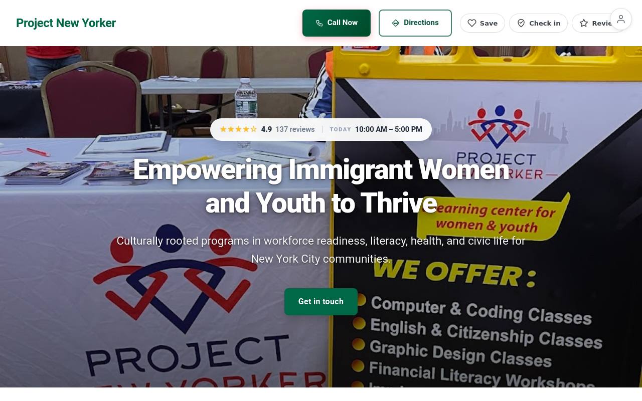 Preview of your live website