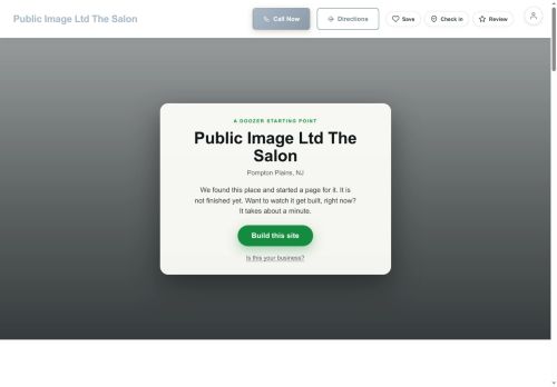 Preview of your live website