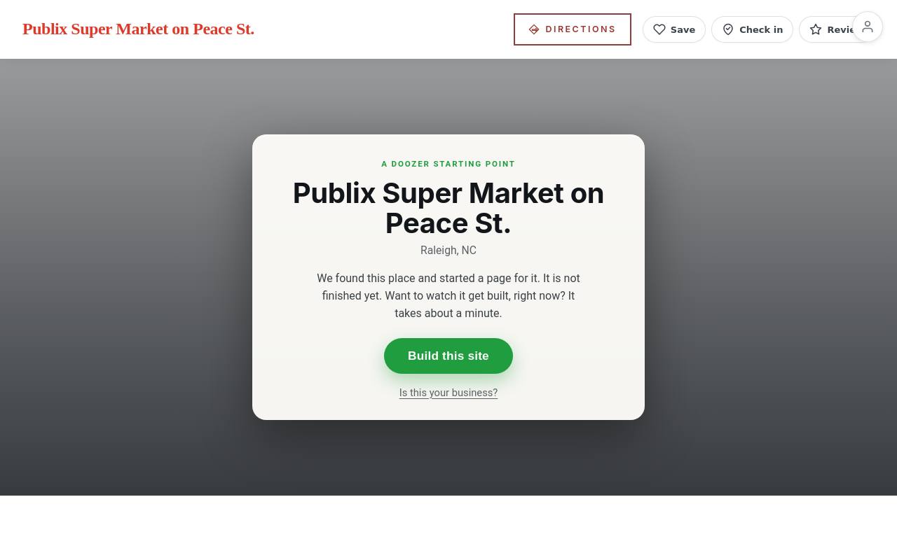 Preview of your live website