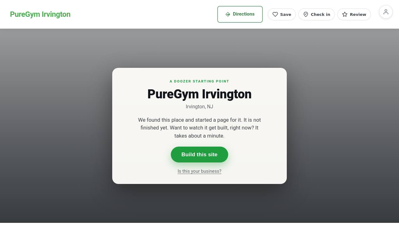 Preview of your live website
