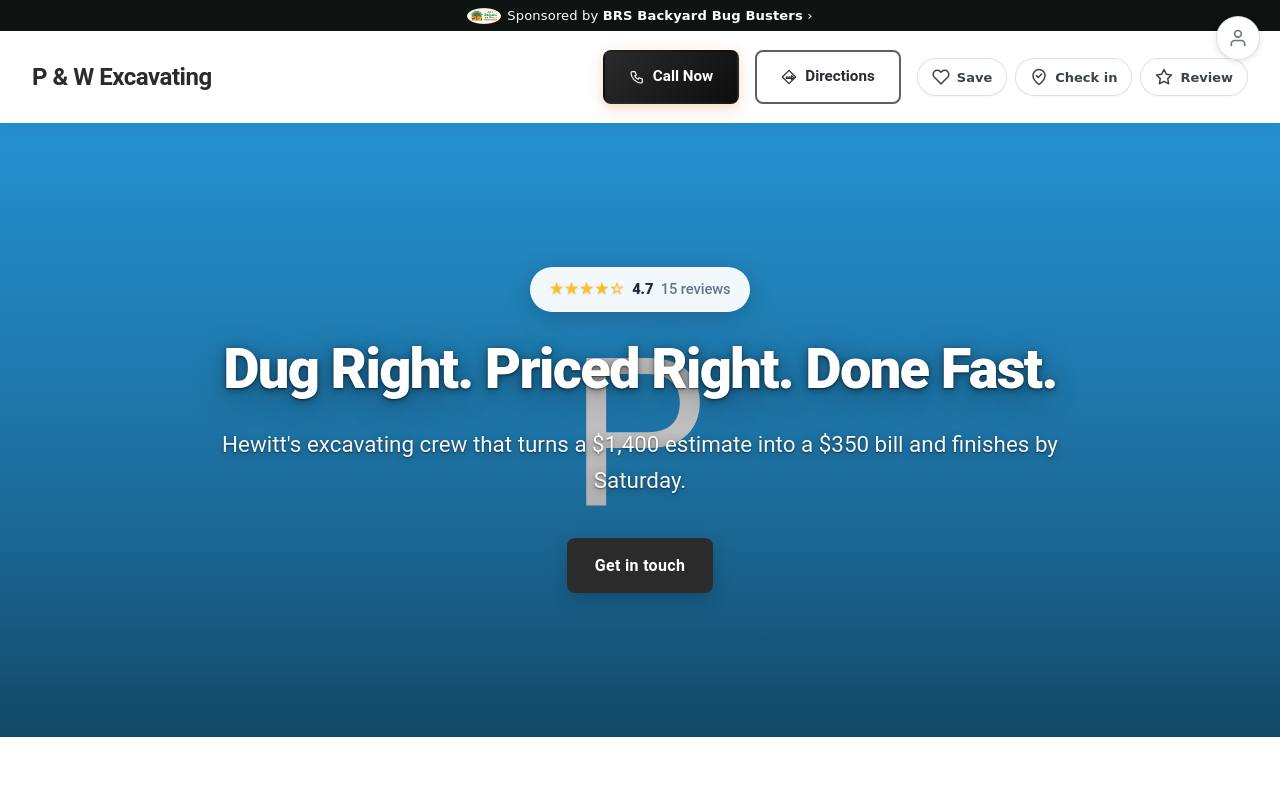Preview of your live website