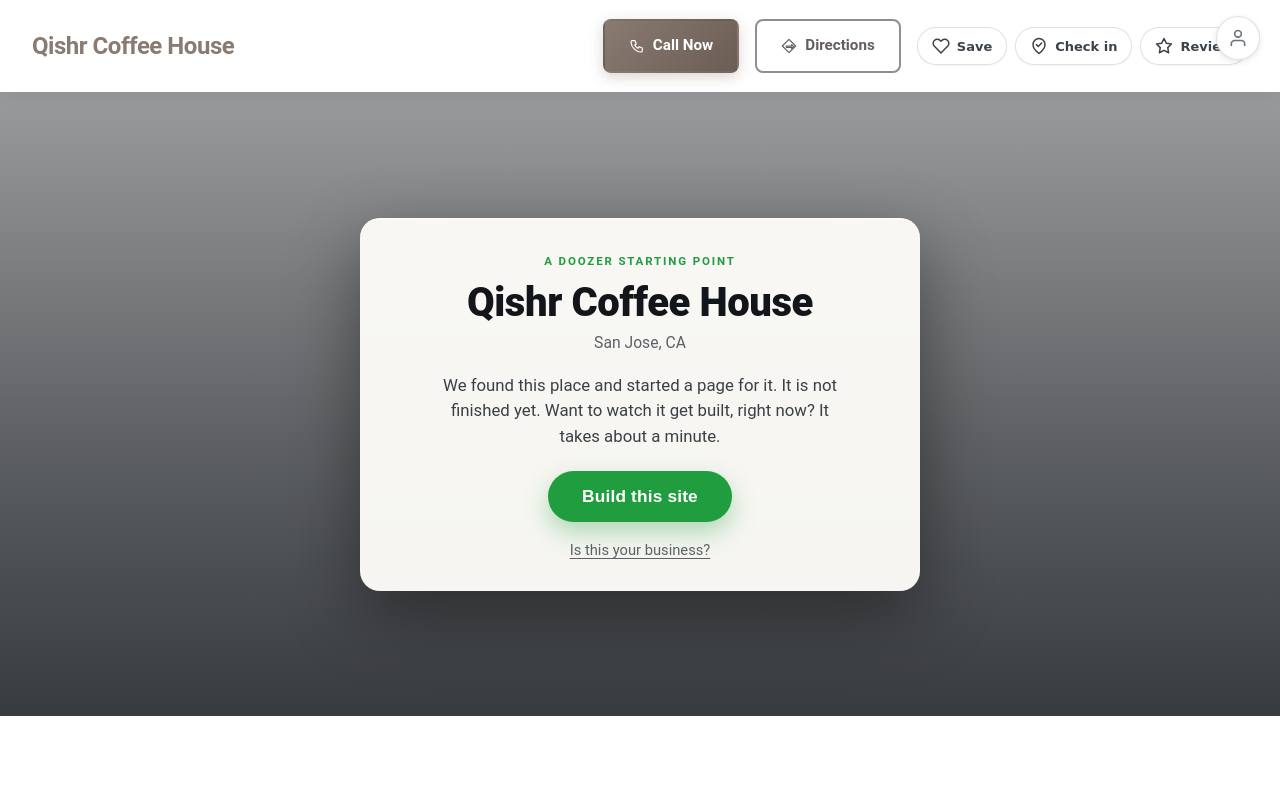 Preview of your live website