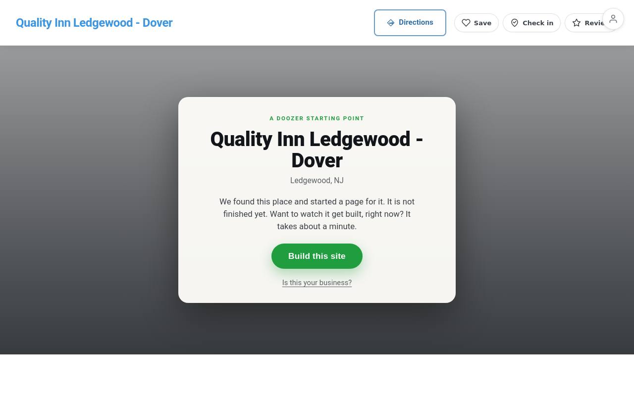 Preview of your live website