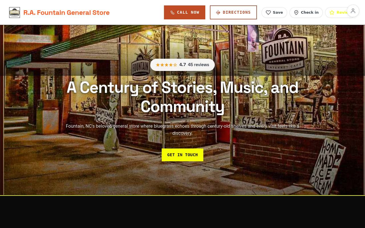 Preview of your live website