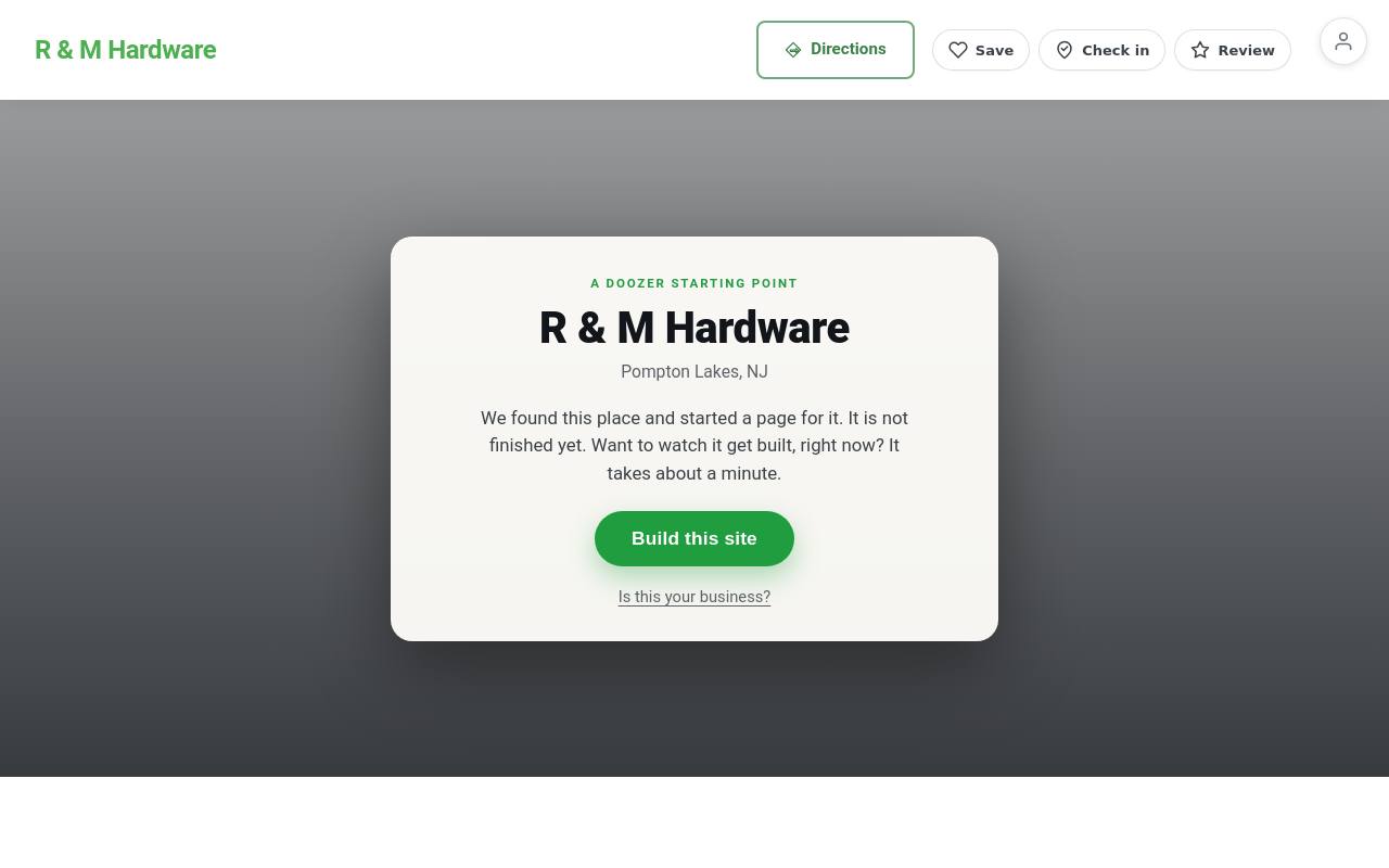 Preview of your live website