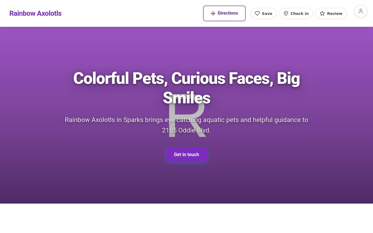 Preview of your live website