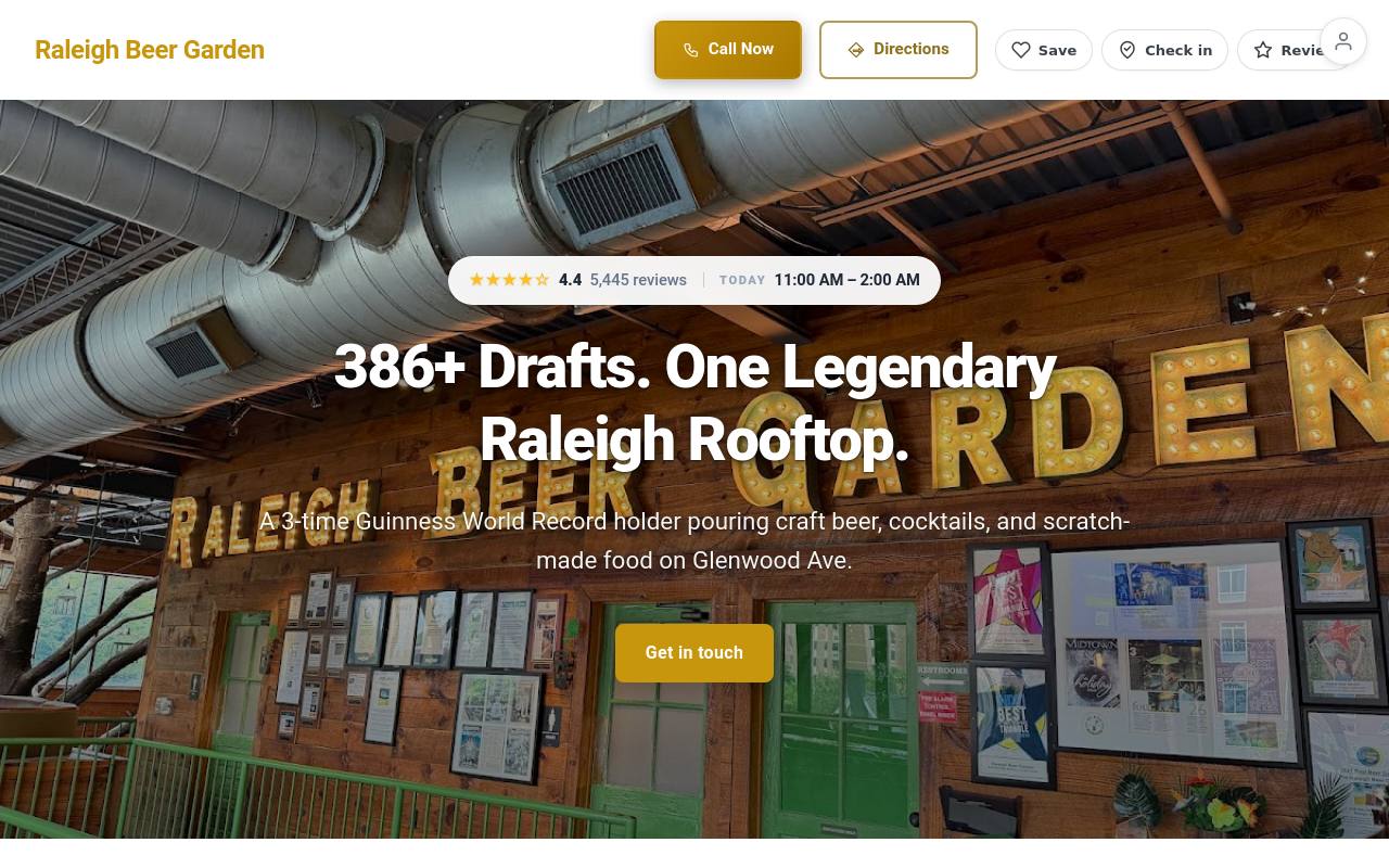 Preview of your live website