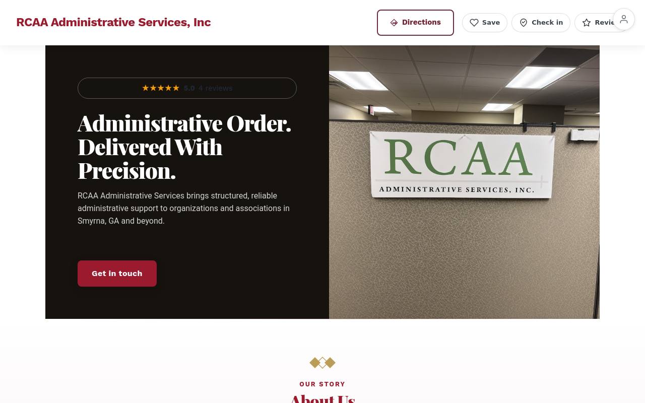 Preview of your live website