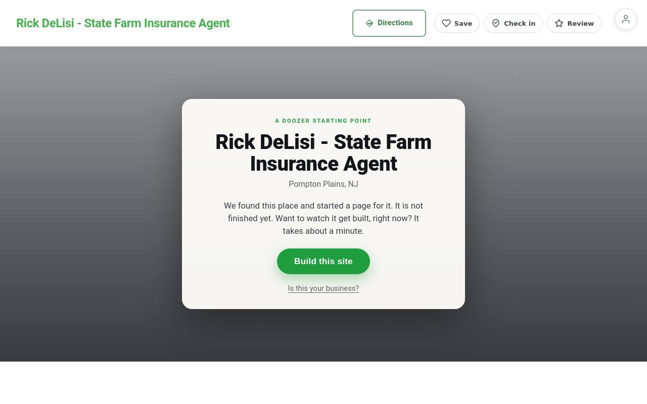 Preview of your live website