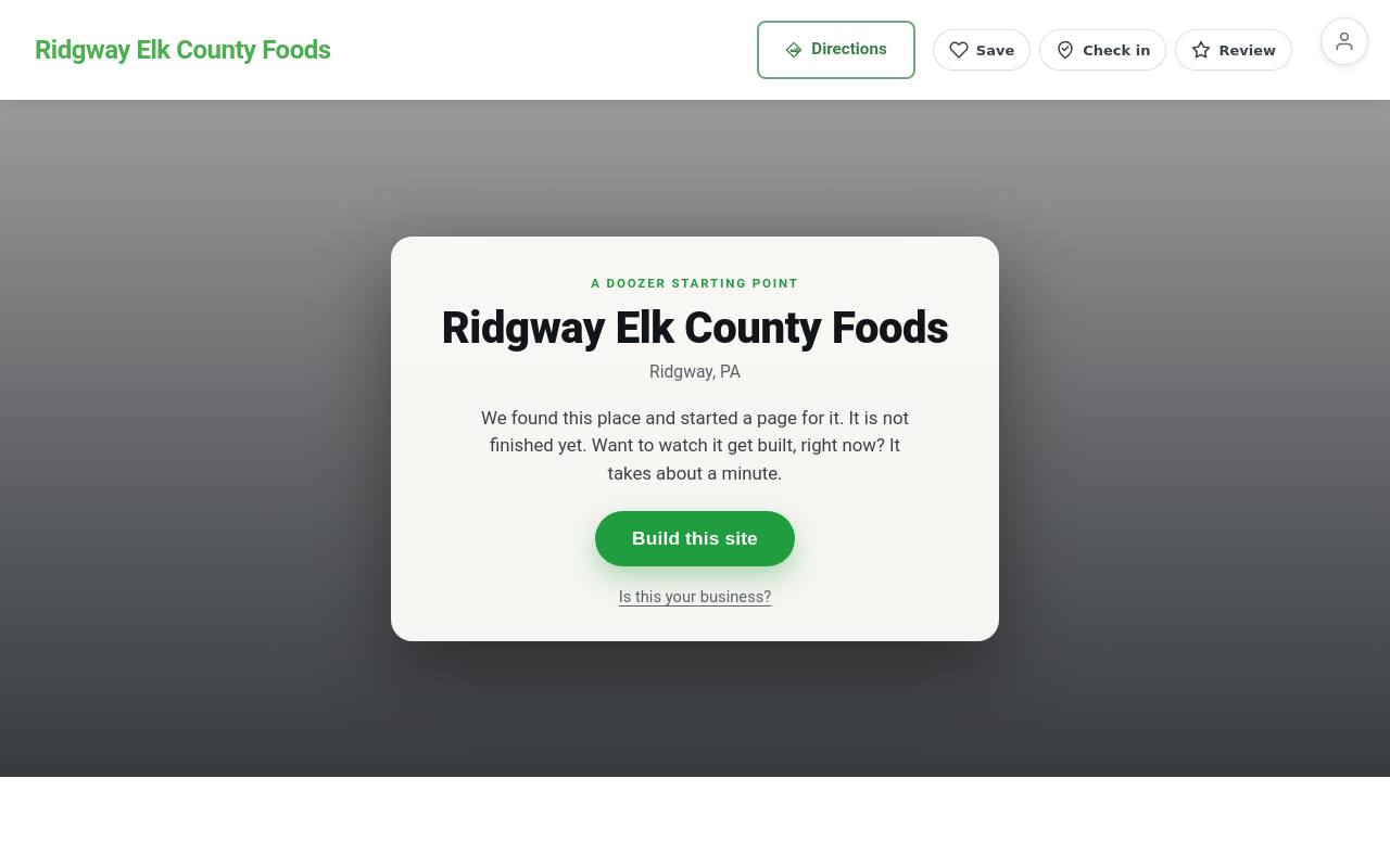 Preview of your live website