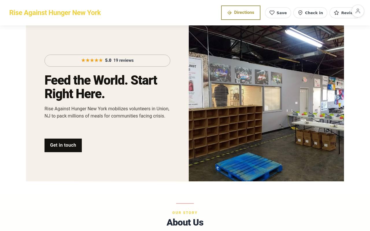 Preview of your live website