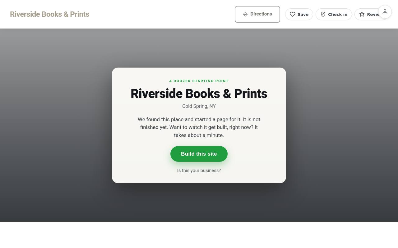 Preview of your live website