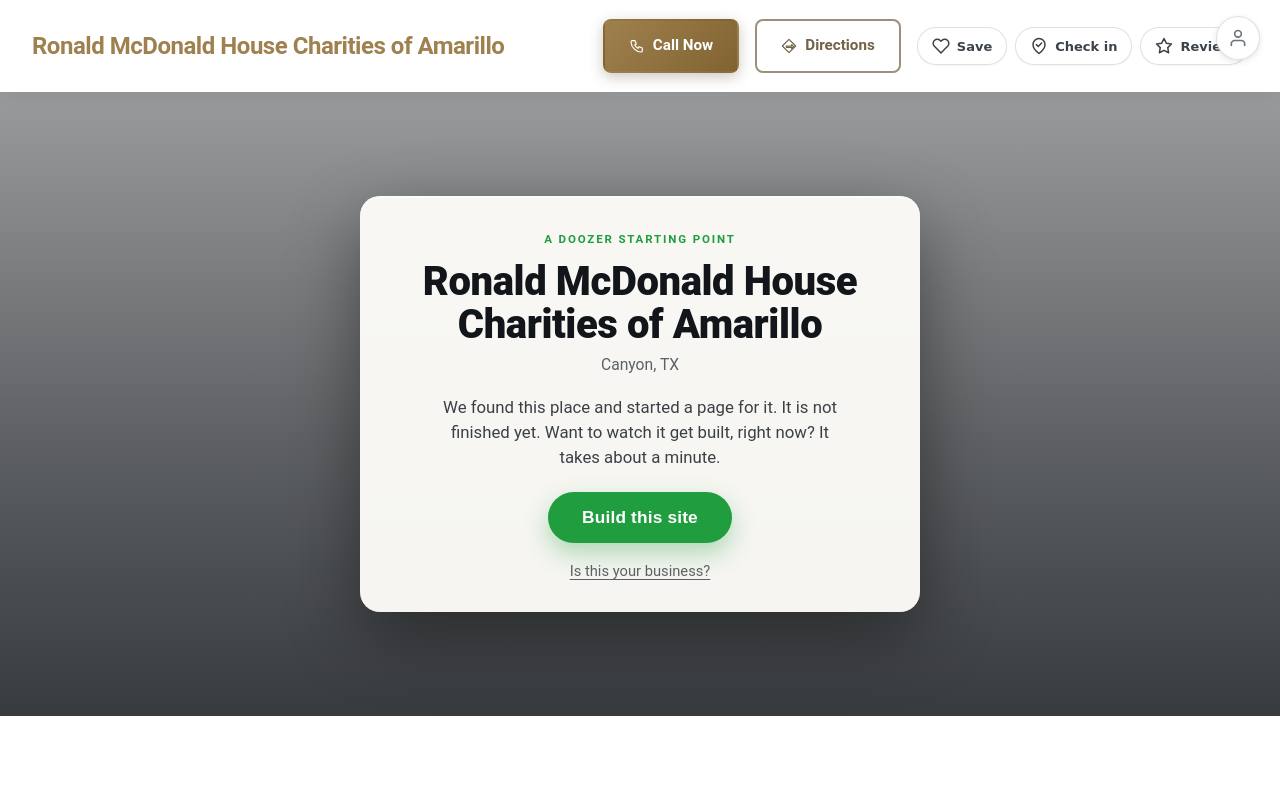 Preview of your live website
