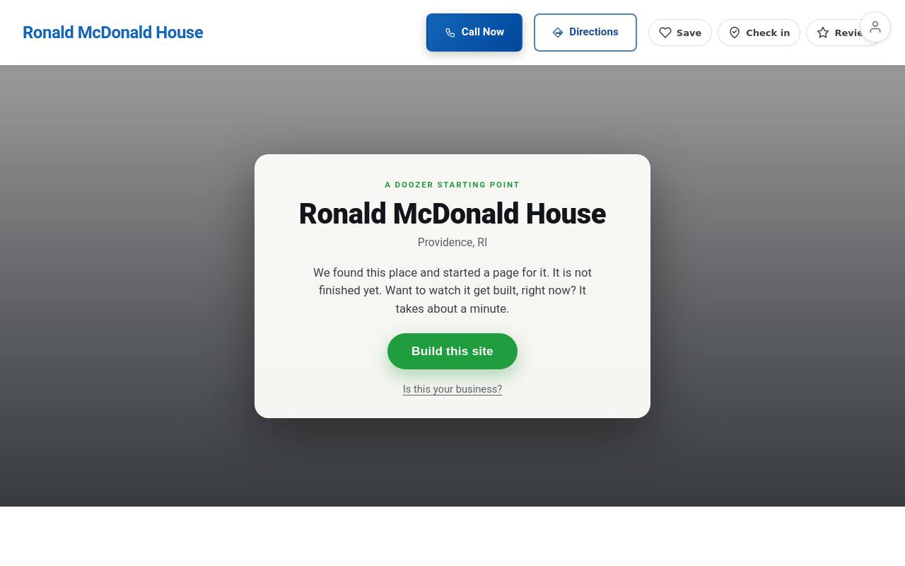 Preview of your live website