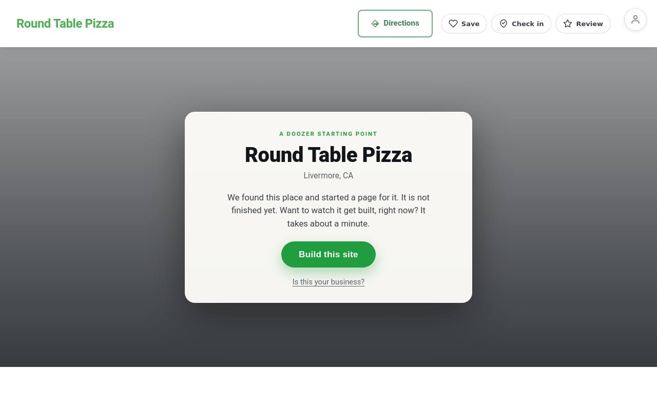 Preview of your live website