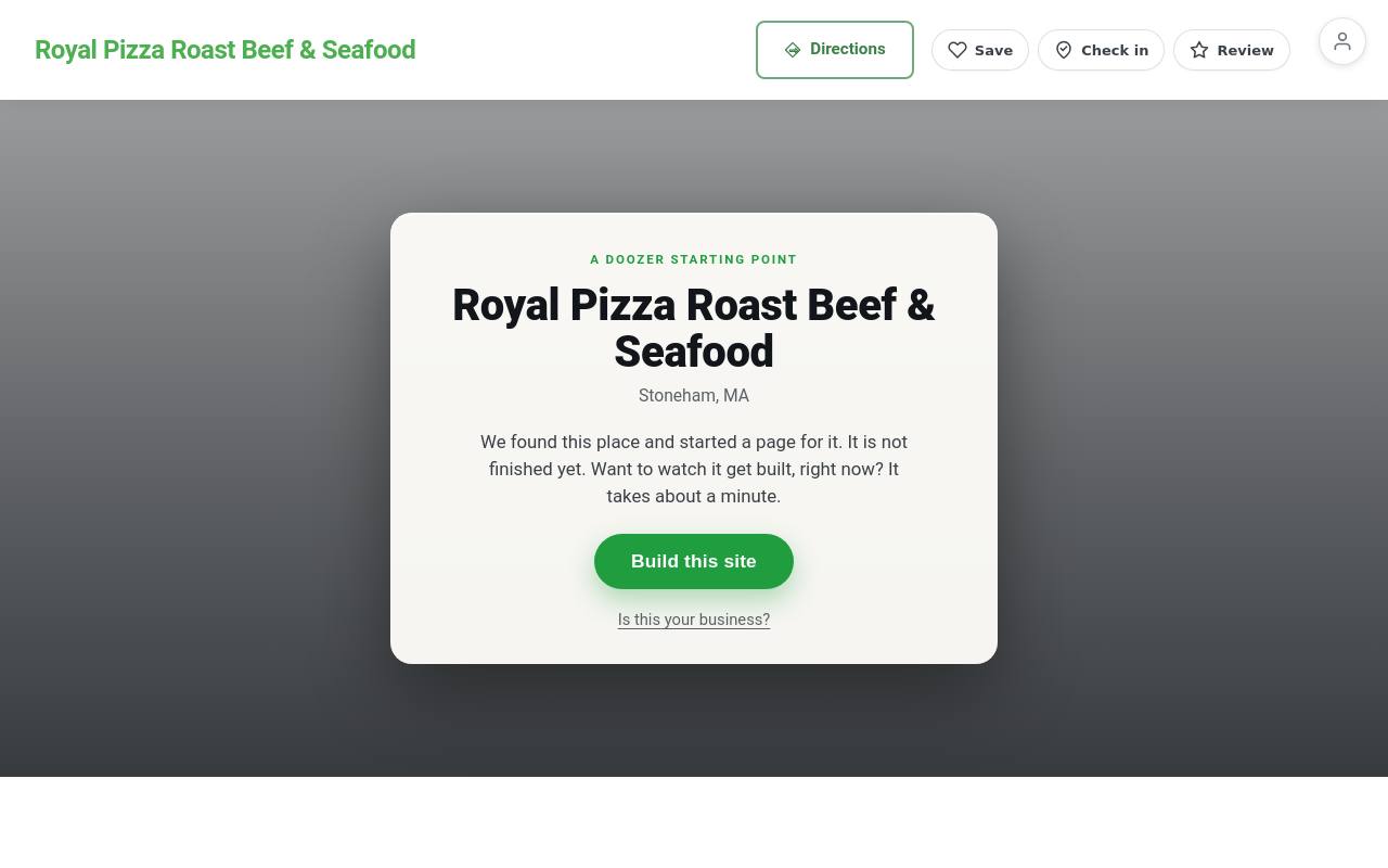 Preview of your live website