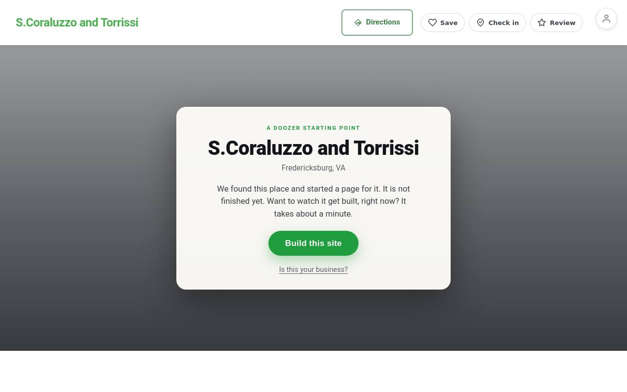 Preview of your live website