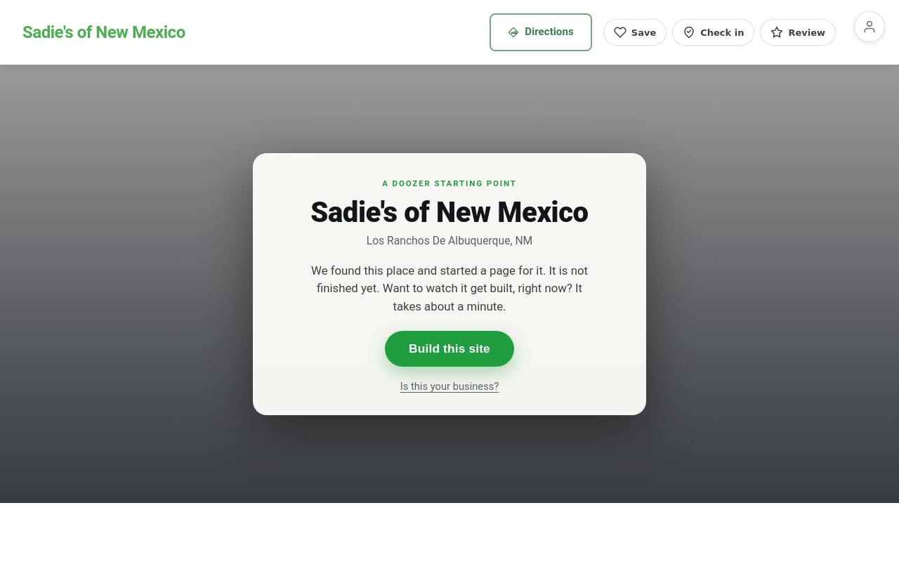 Preview of your live website