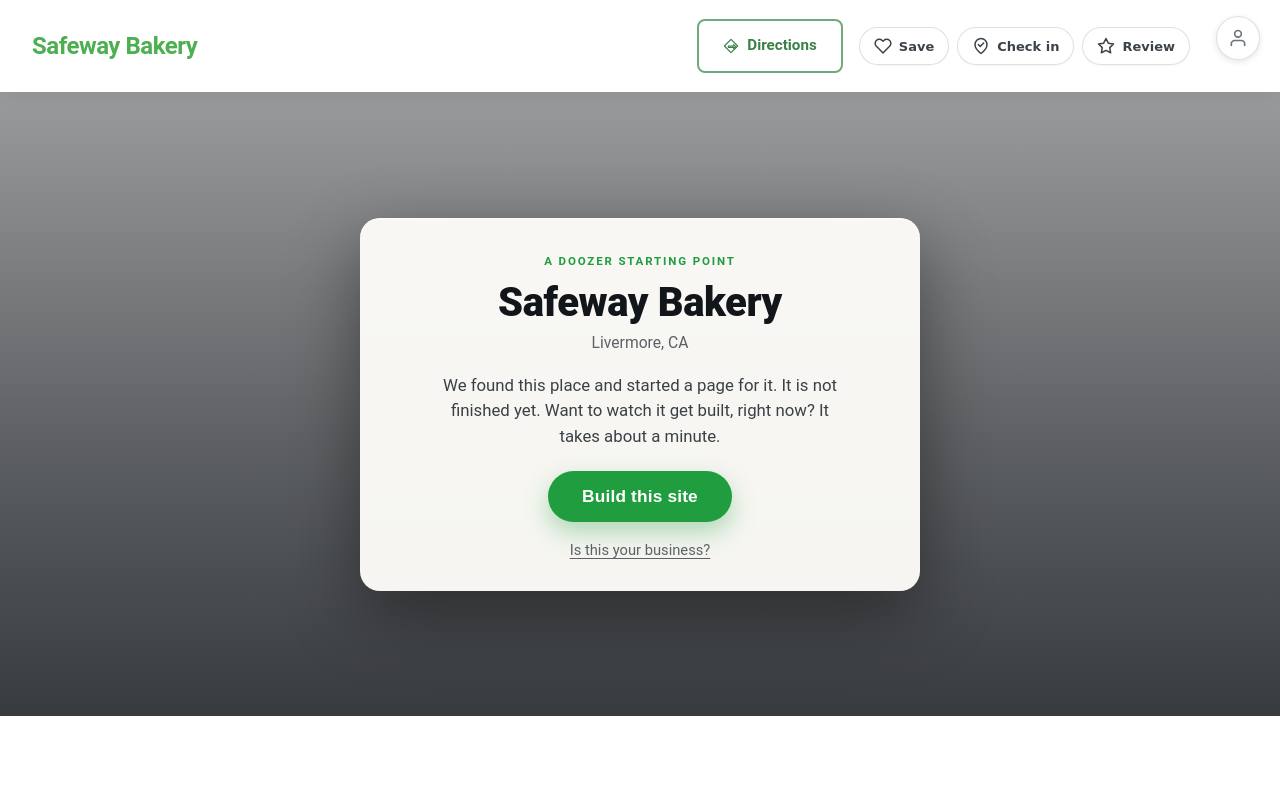 Preview of your live website