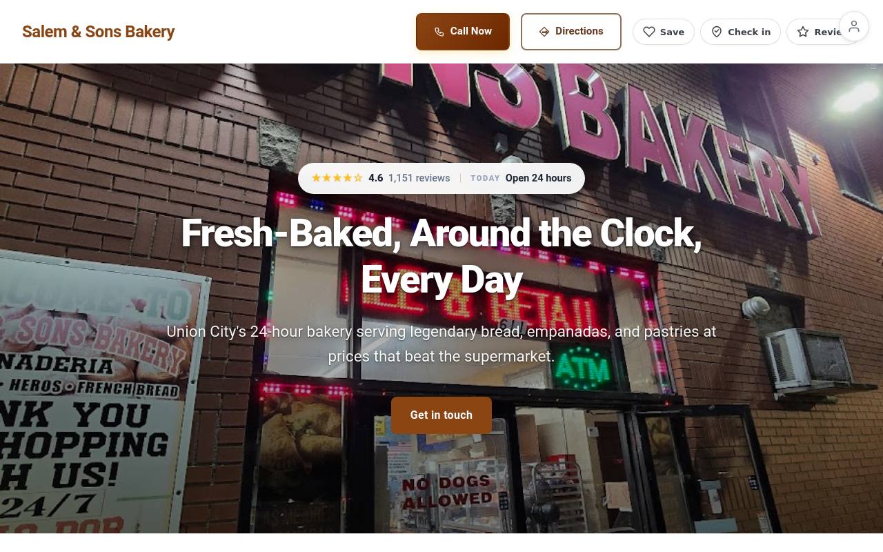 Preview of your live website