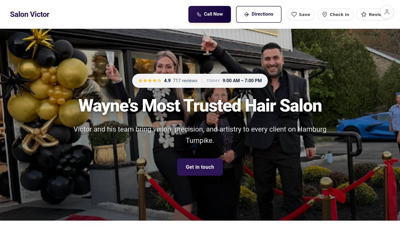 Preview of your live website