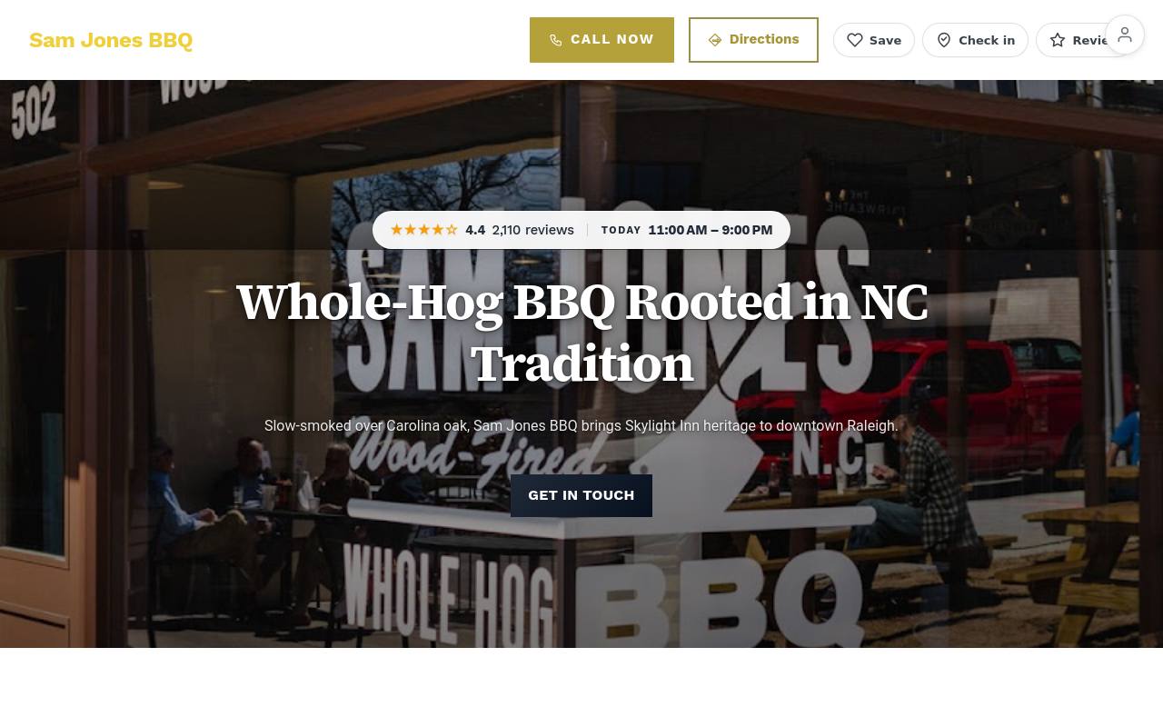 Preview of your live website