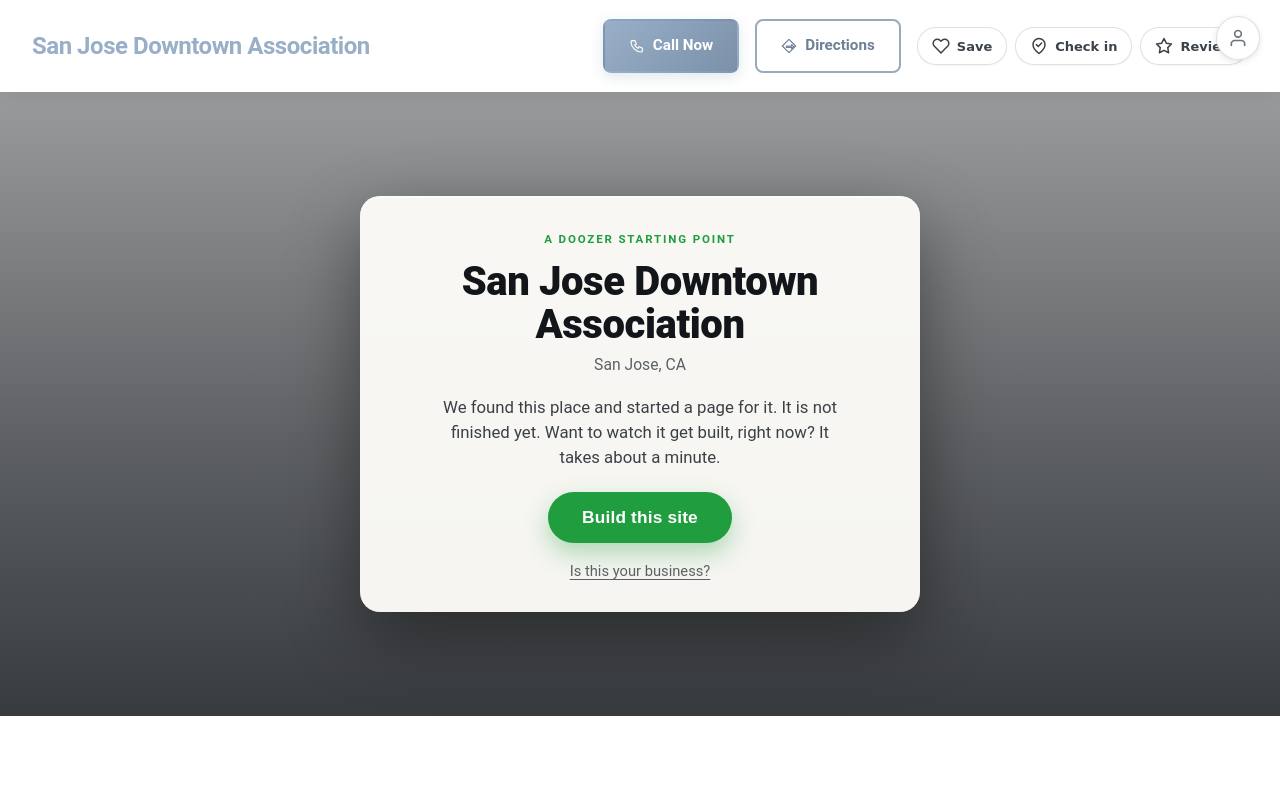Preview of your live website