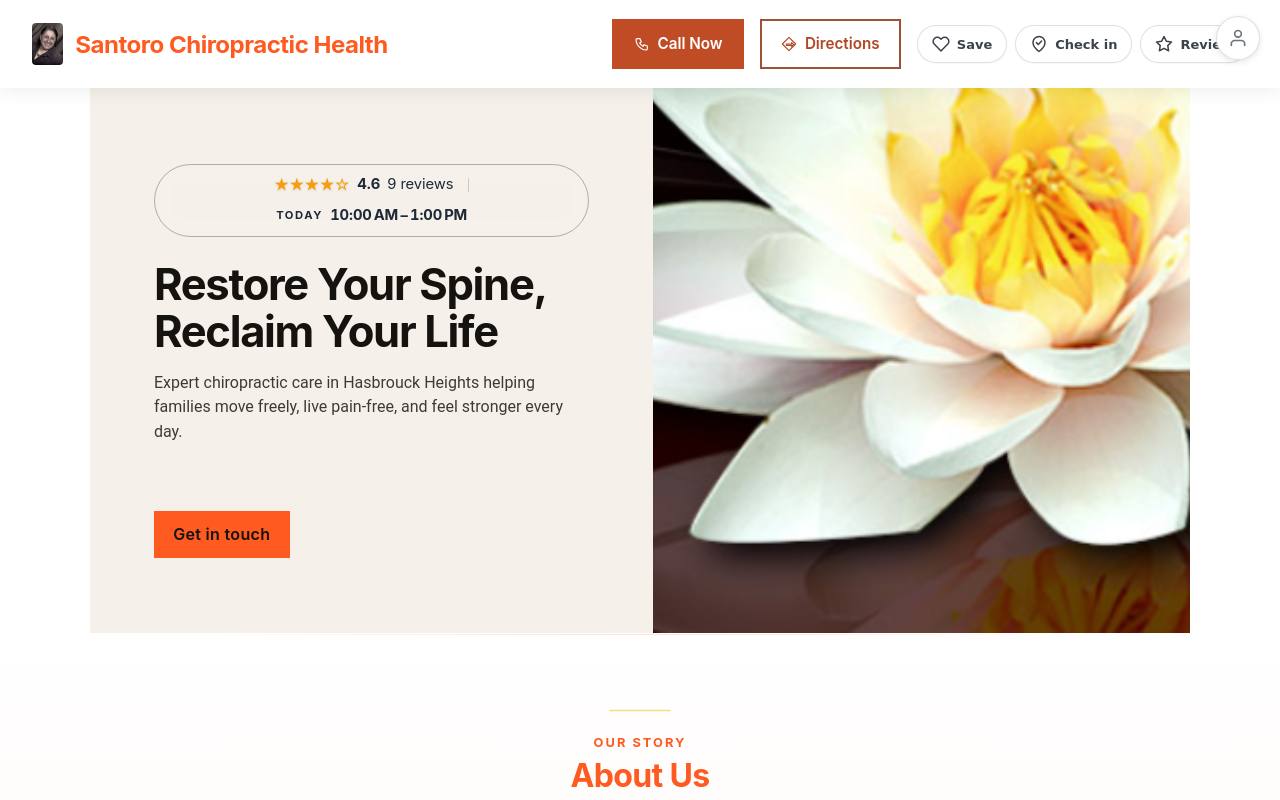 Preview of your live website