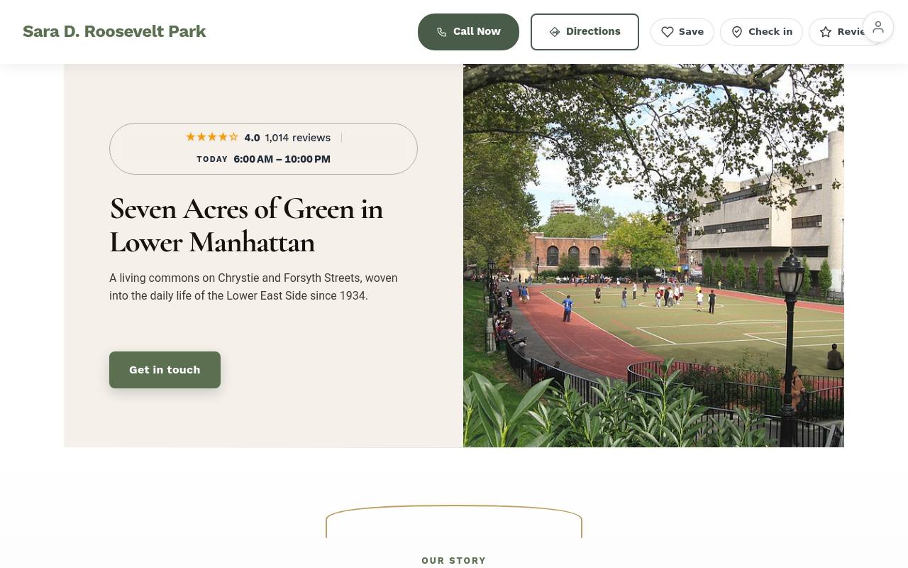 Preview of your live website