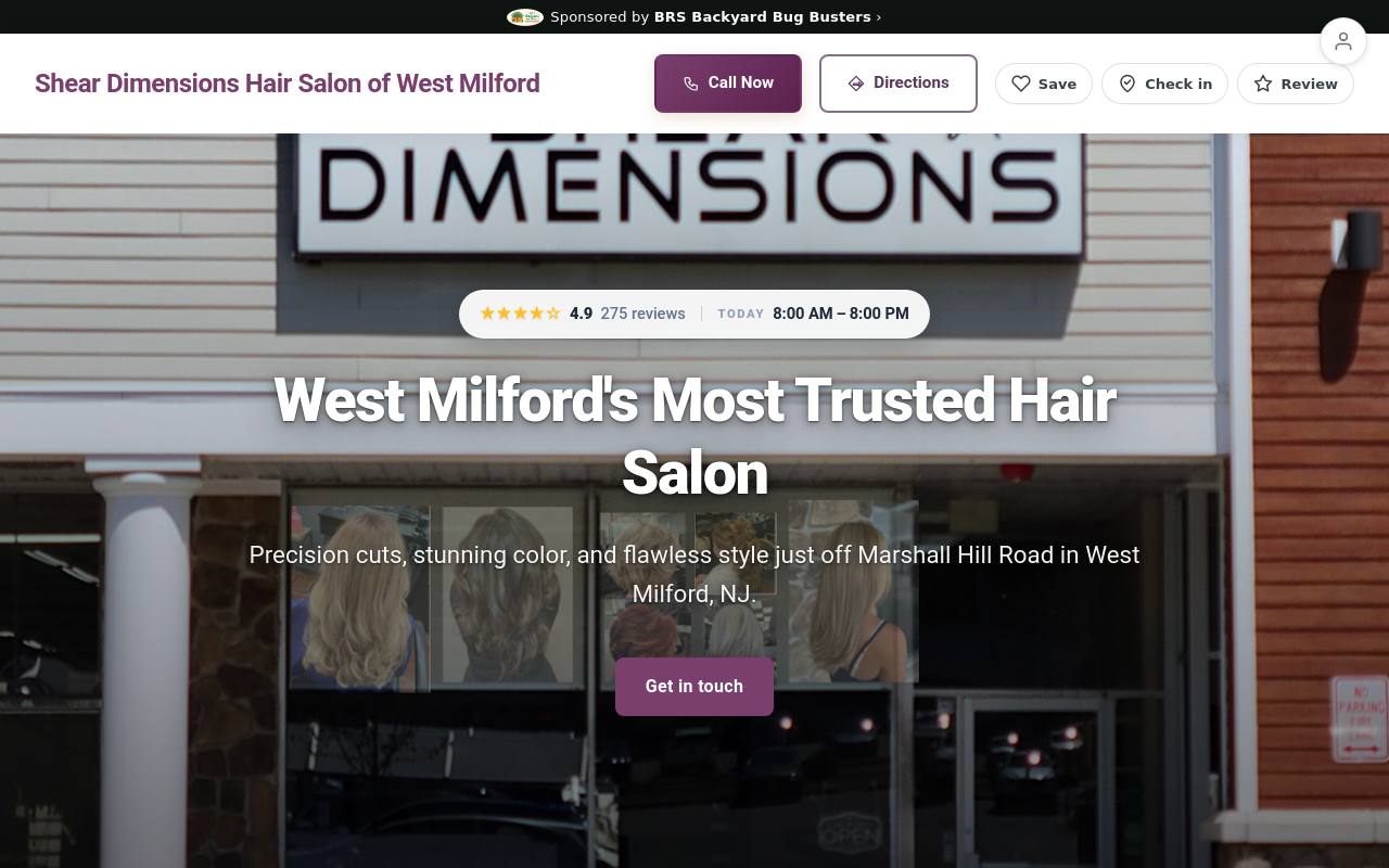 Preview of your live website