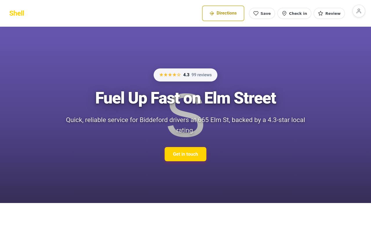 Preview of your live website