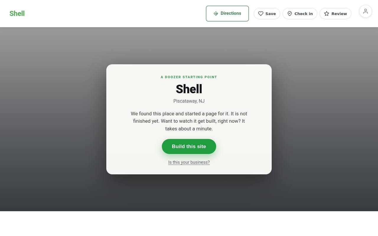 Preview of your live website