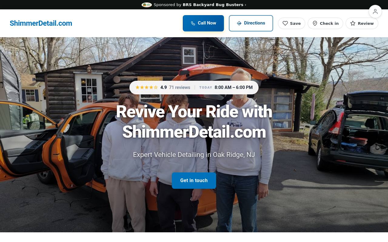 Preview of your live website