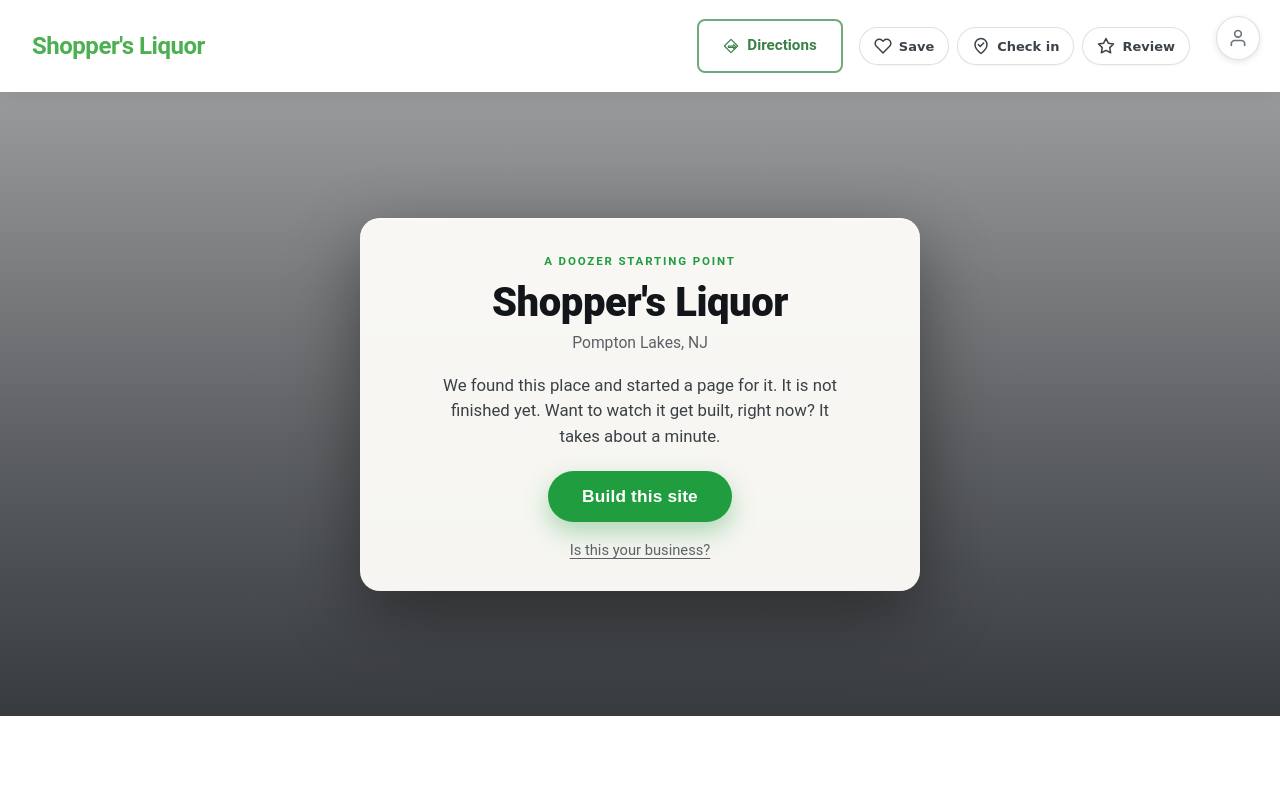Preview of your live website