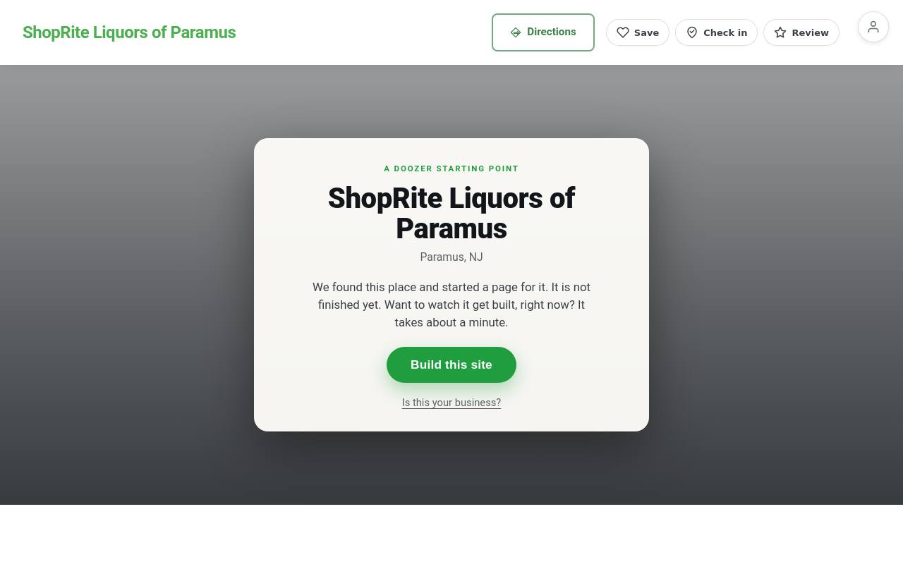Preview of your live website