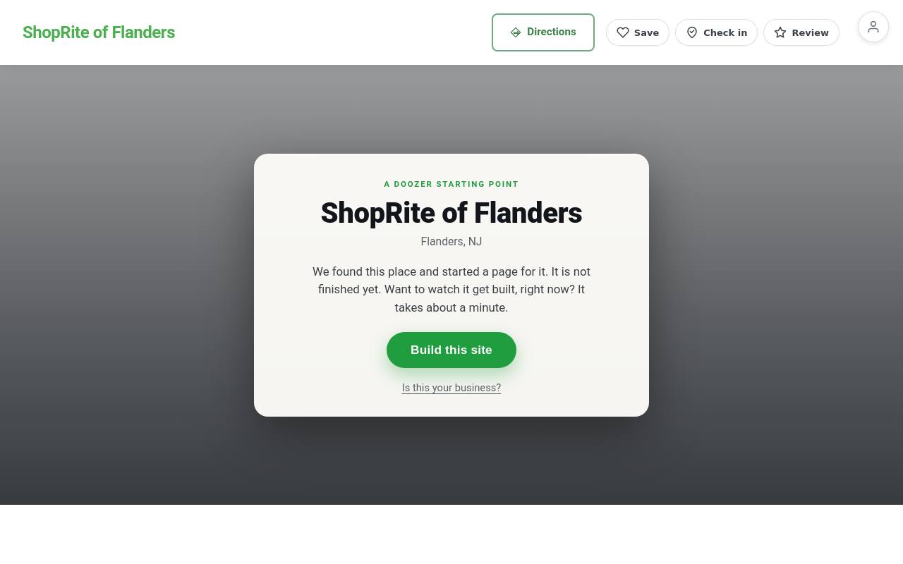 Preview of your live website