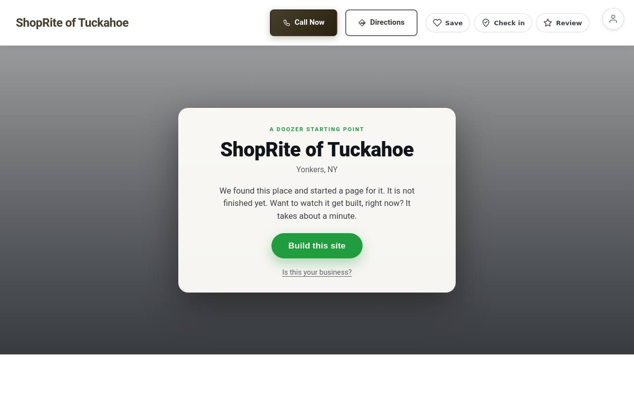 Preview of your live website