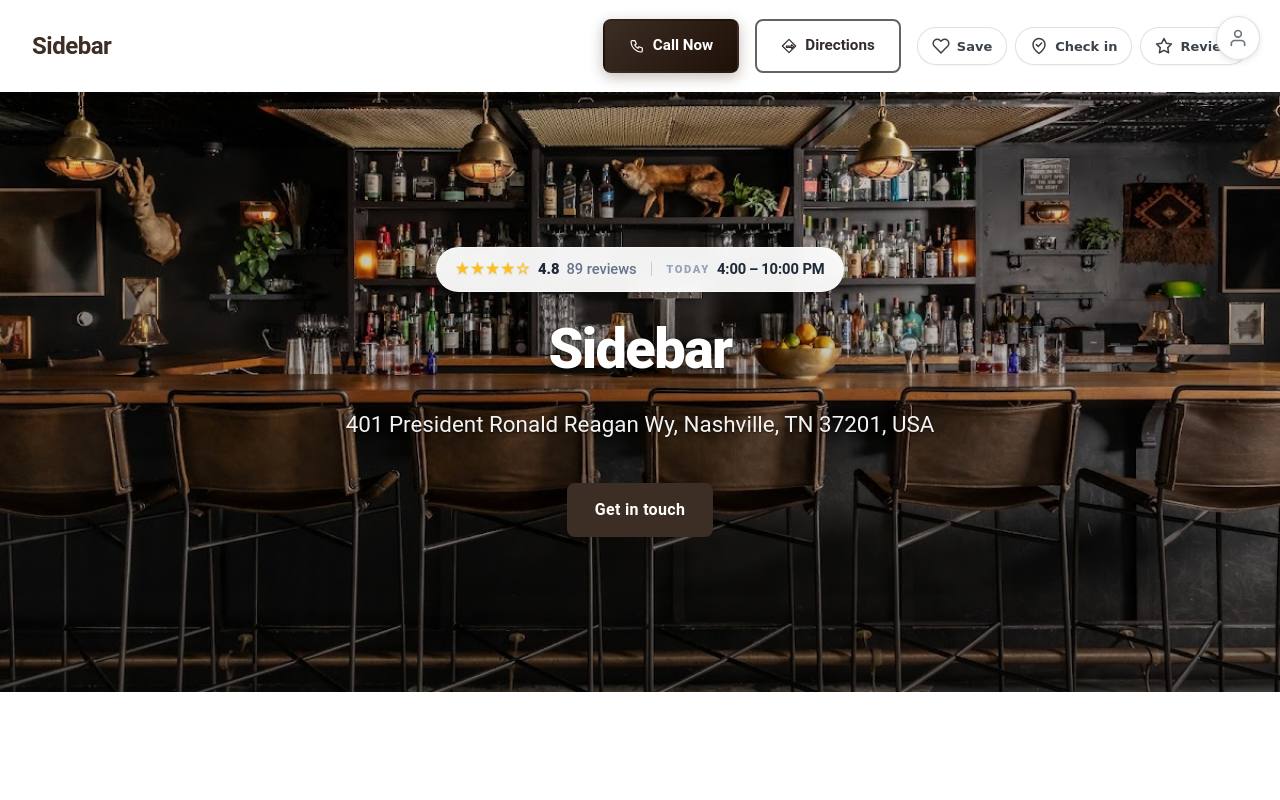 Preview of your live website