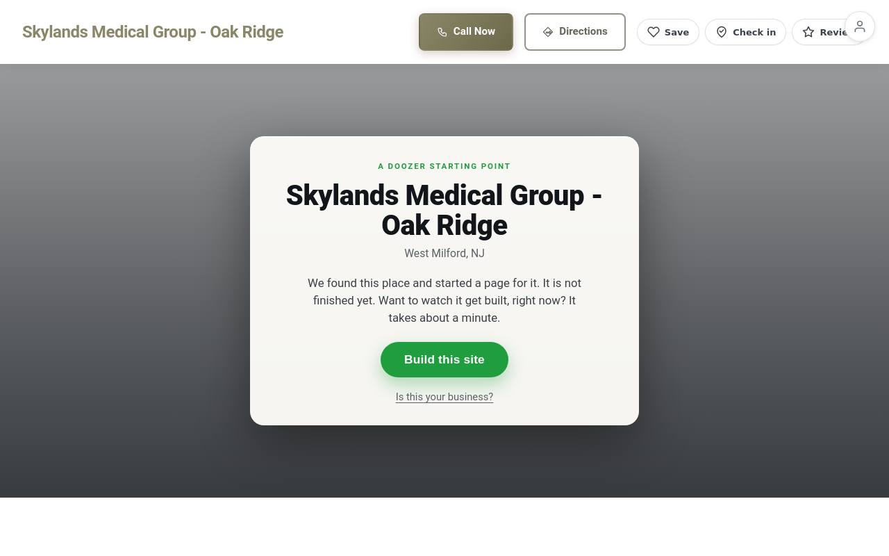 Preview of your live website