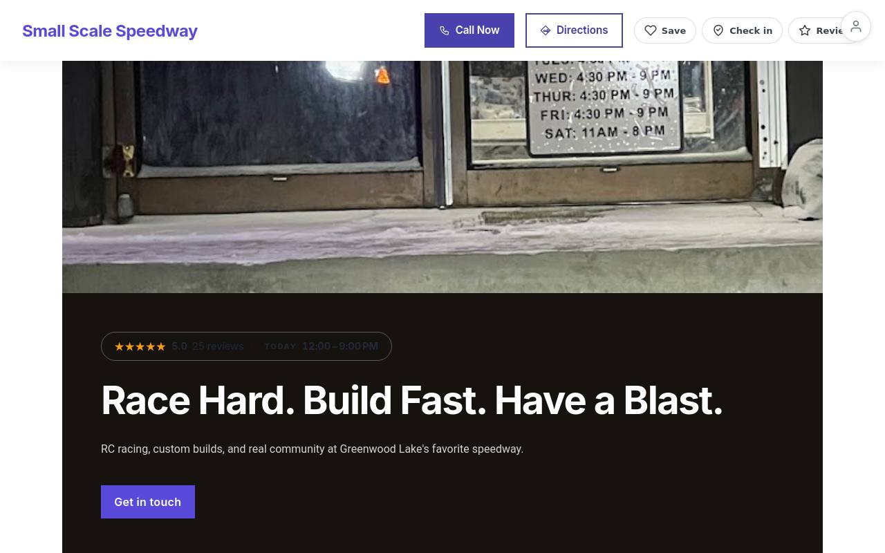 Preview of your live website