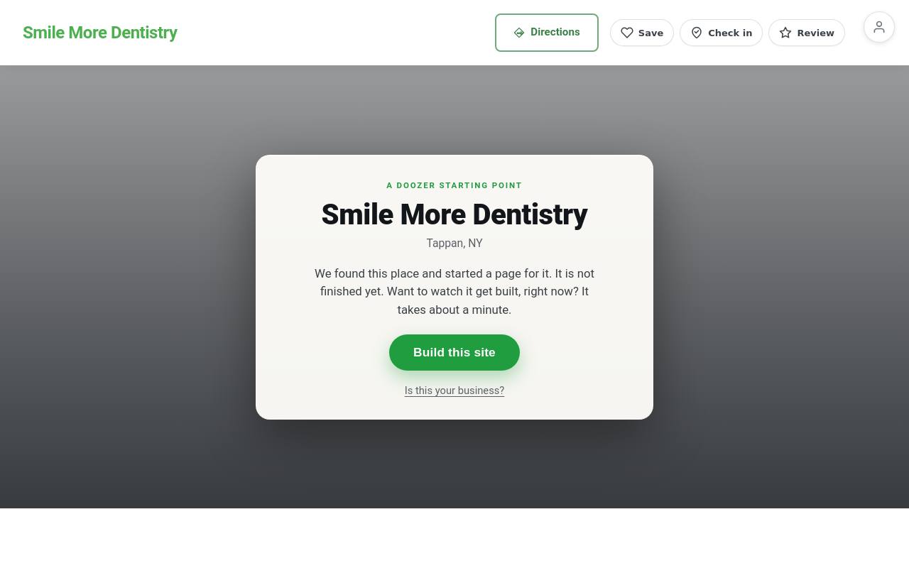 Preview of your live website