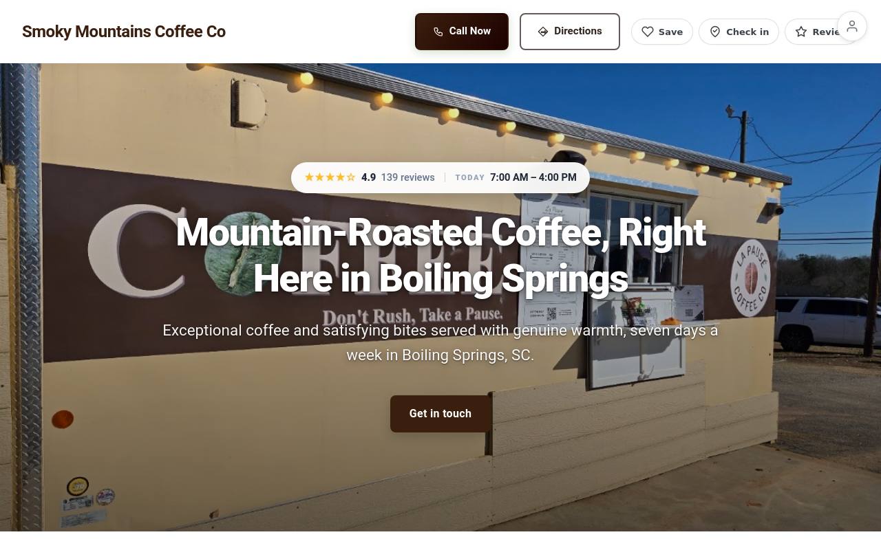 Preview of your live website