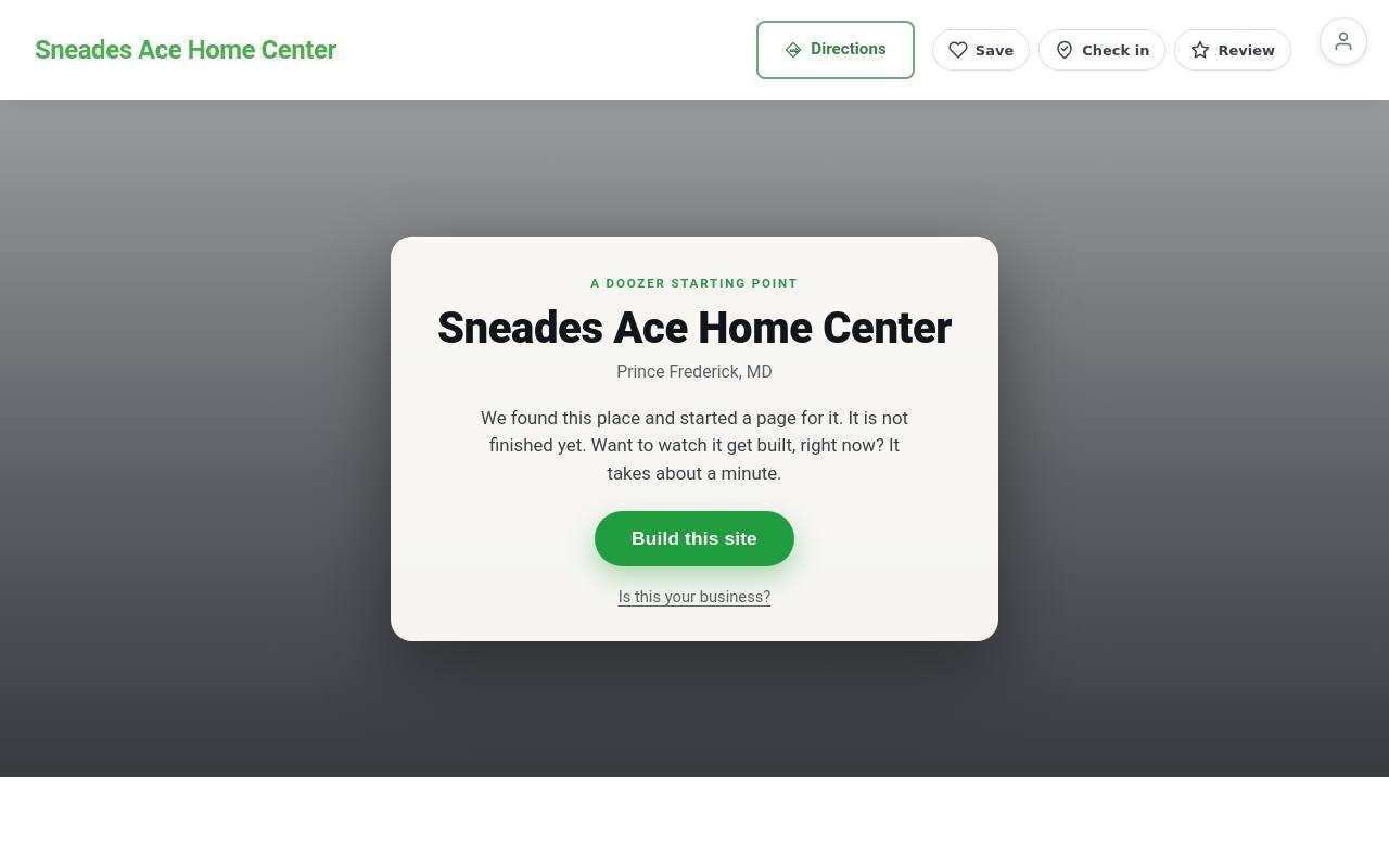 Preview of your live website